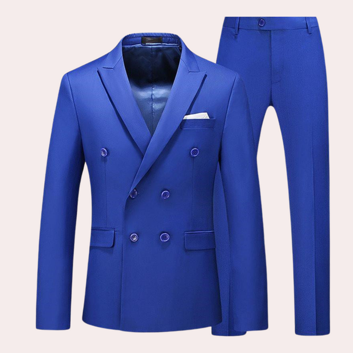 Versatile men's classic 2-piece suit, ideal for formal events, business meetings, or smart casual fashion.