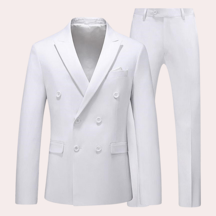 Classic men's 2-piece suit, a staple for versatile formal and casual wear in modern men's fashion.