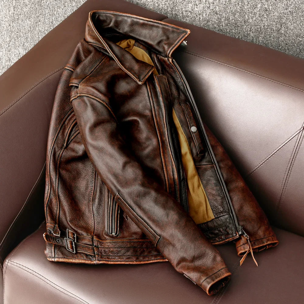 Rugged men's fashion jacket in versatile black, ideal for all-season comfort & outdoor wear.