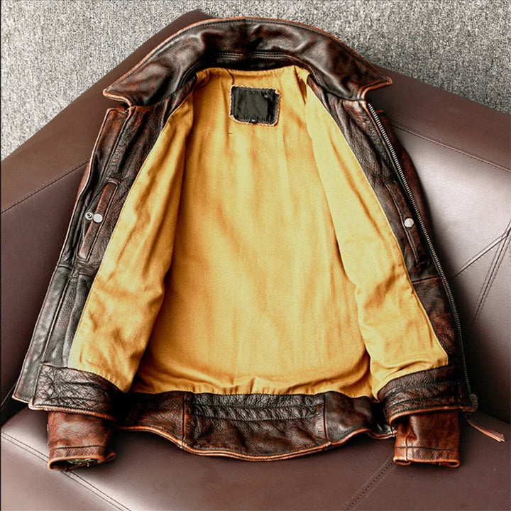 Versatile all-season men's outerwear, a rugged black jacket for enduring comfort & style.