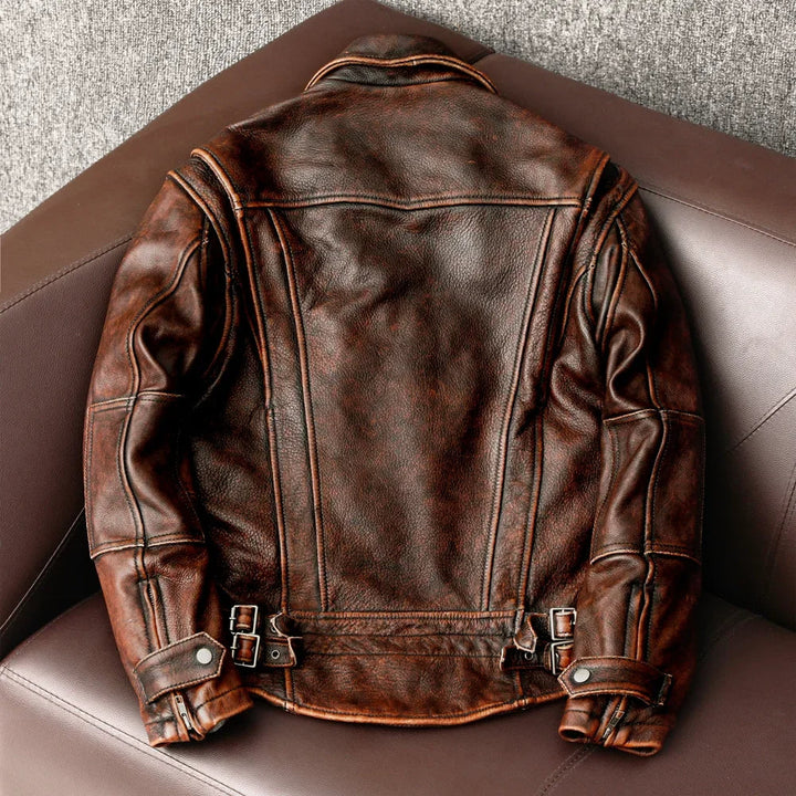 Timeless men's classic brown jacket, durable and comfortable for everyday all-season wear.
