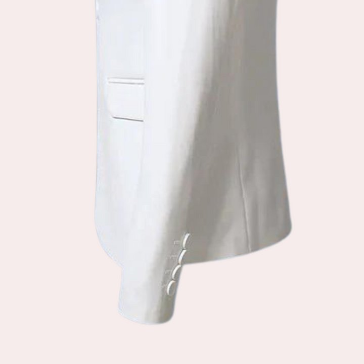 Confident men's single-button Ariston blazer, enhancing any classic or modern fashion look.