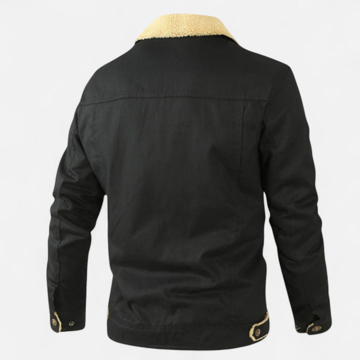 Stylish men's classic aviator bomber jacket. Modern fit winter outerwear for casual wear.