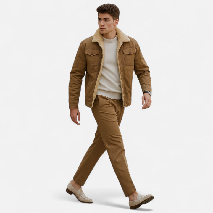 Men's classic winter bomber jacket. Aviator style outerwear, perfect for fall & cold weather.