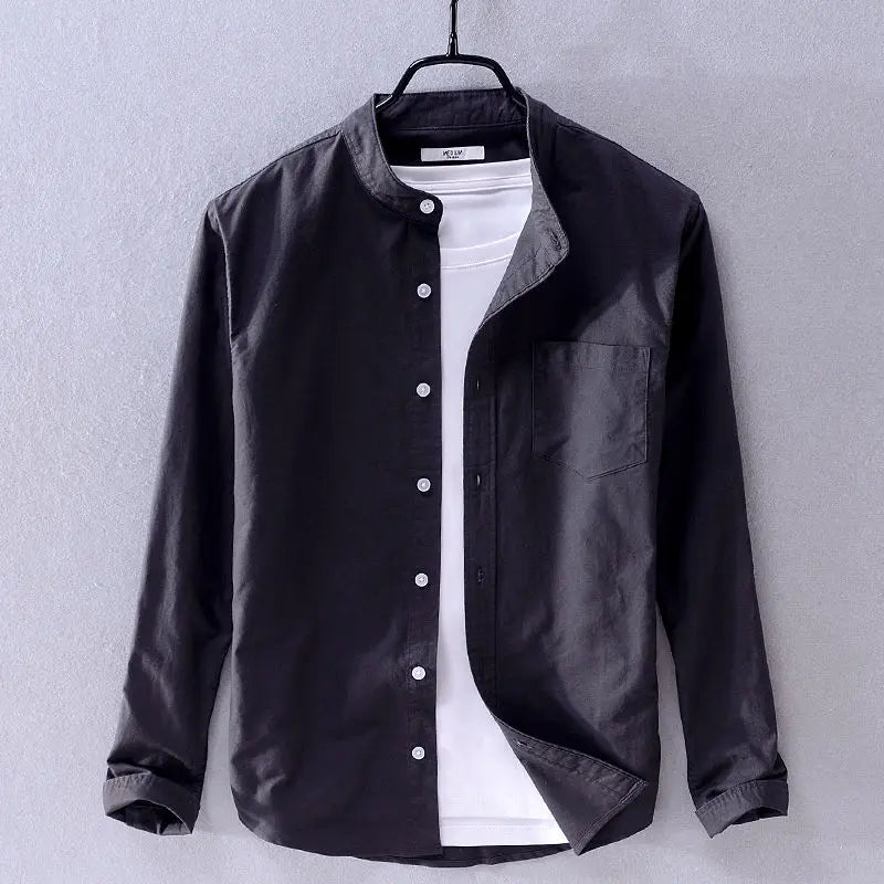 Stylish men's classic band shirt for effortless summer fashion. Relaxed fit, perfect for everyday wear.