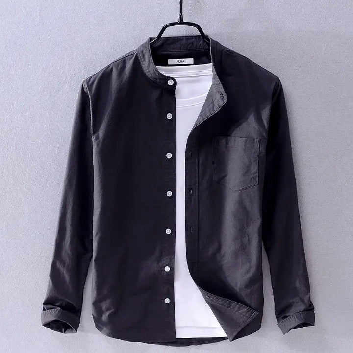 Stylish men's classic band shirt for effortless summer fashion. Relaxed fit, perfect for everyday wear.