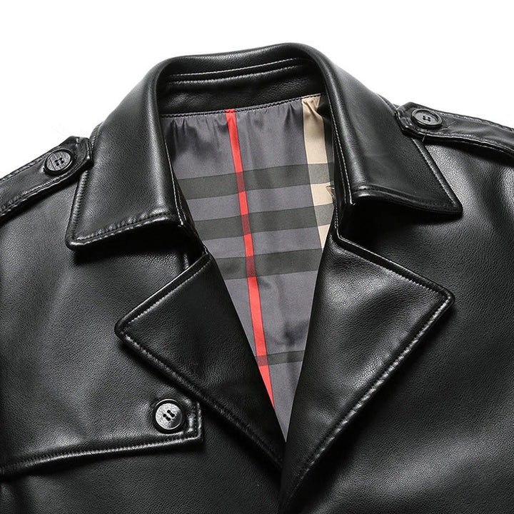 Versatile men's brown Berlin Style Jacket, a classic button-closure outerwear for casual and everyday wear.
