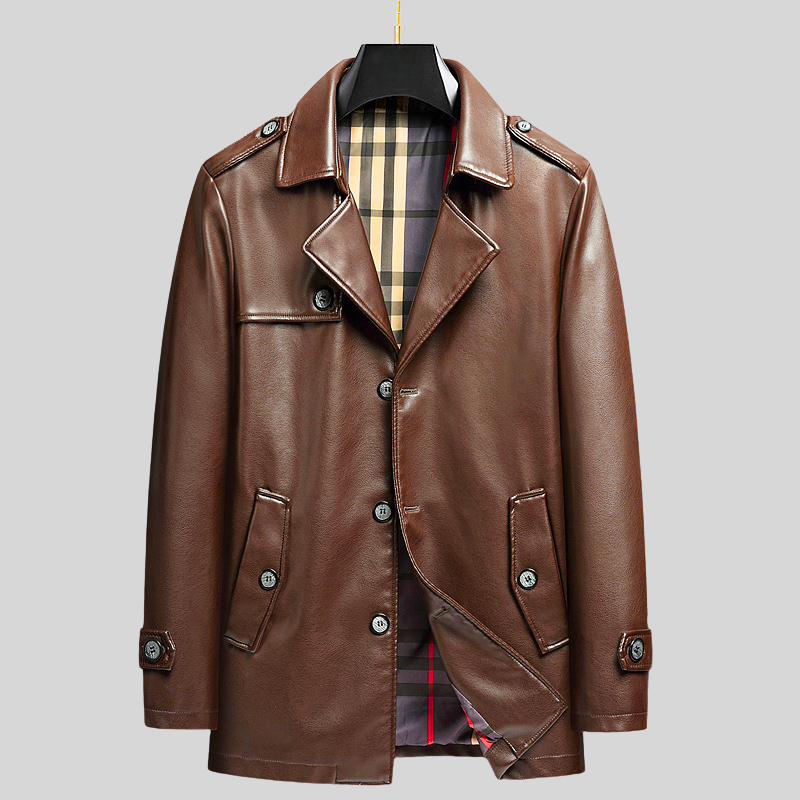 Classic men's Berlin Style Jacket, button closure. Versatile black outerwear for smart, casual & everyday wear.