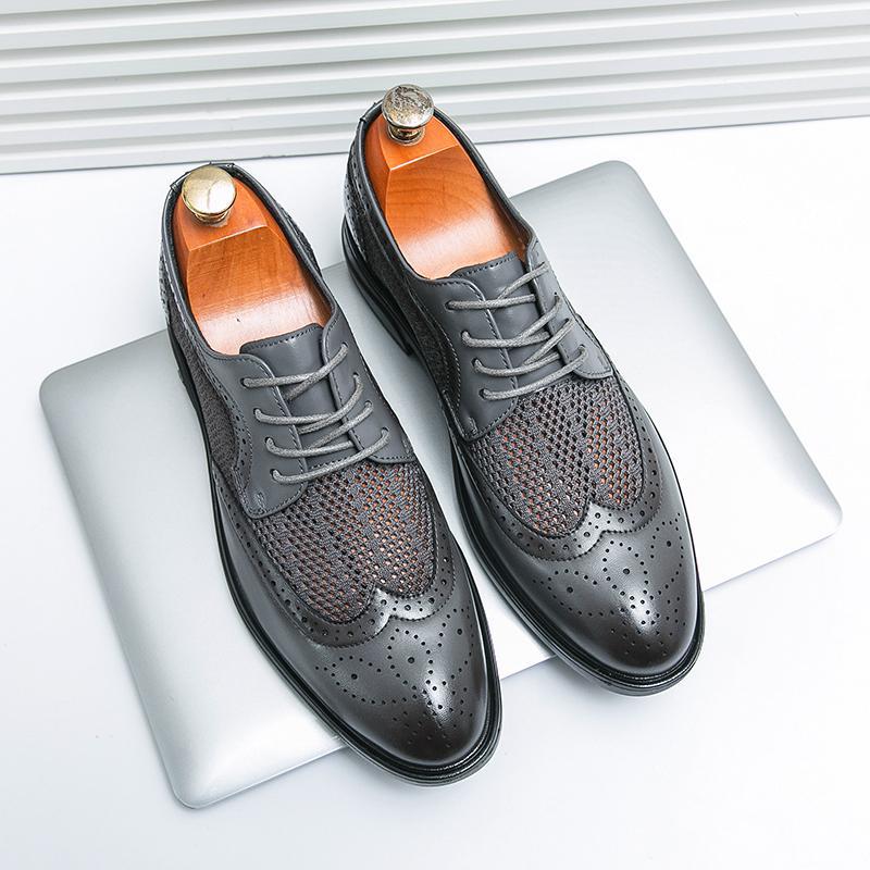 Classic black men's oxford formal shoes, breathable and sophisticated for professional footwear.
