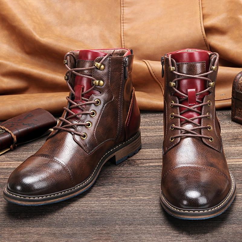 Men's classic black leather Oxford boots, perfect for timeless, sophisticated style.