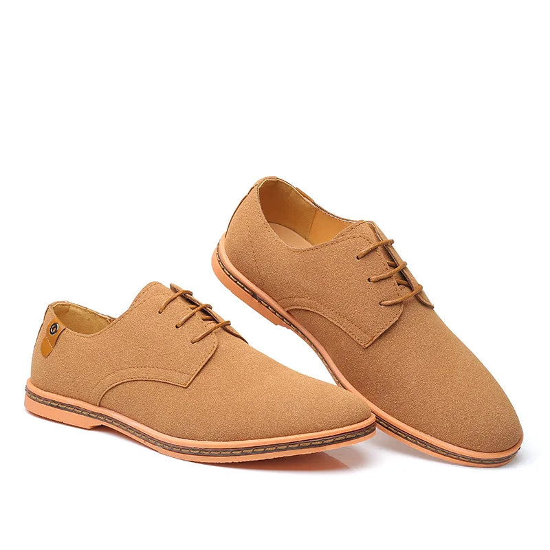 Comfortable men's brown Oxford dress shoes. Lightweight formal footwear, perfect for smart casual or business attire.