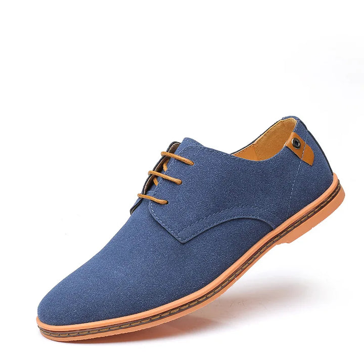 Elegant green men's Oxford dress shoes. Classic, comfortable, and lightweight for business, formal, or smart casual outfits.