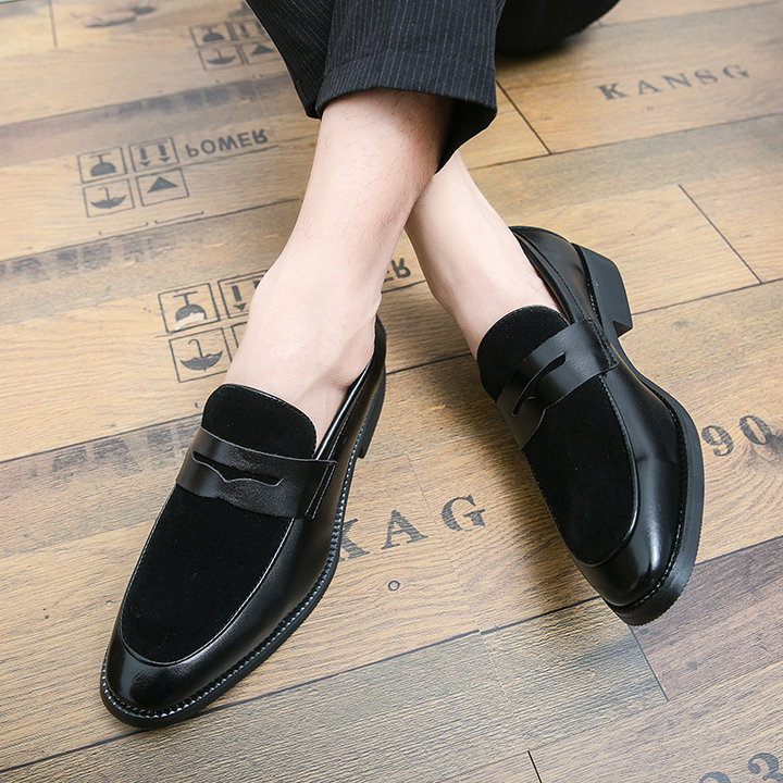 Elegant men's slip-on penny loafers, a classic dress shoe design for timeless fashion & easy wear.