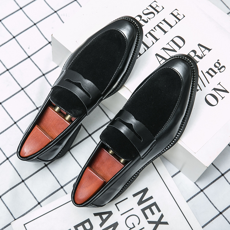 Brown leather men's penny loafers, essential comfortable slip-on shoes for office or smart casual outfits.