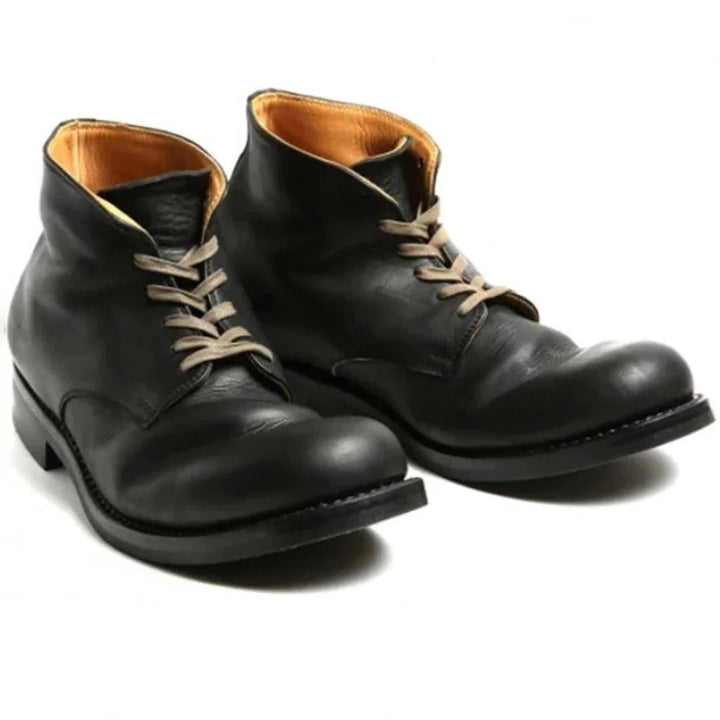 Men's classic black sustainable ankle boots for all-day comfort. Eco-friendly, durable everyday footwear.