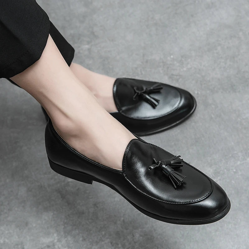 Comfortable men's tassel loafers. Slip-on design for easy wear & a sophisticated, polished look.