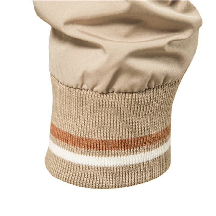 Men's modern bomber jacket, ideal for casual wear. Features a classic ribbed trim and sleek design.