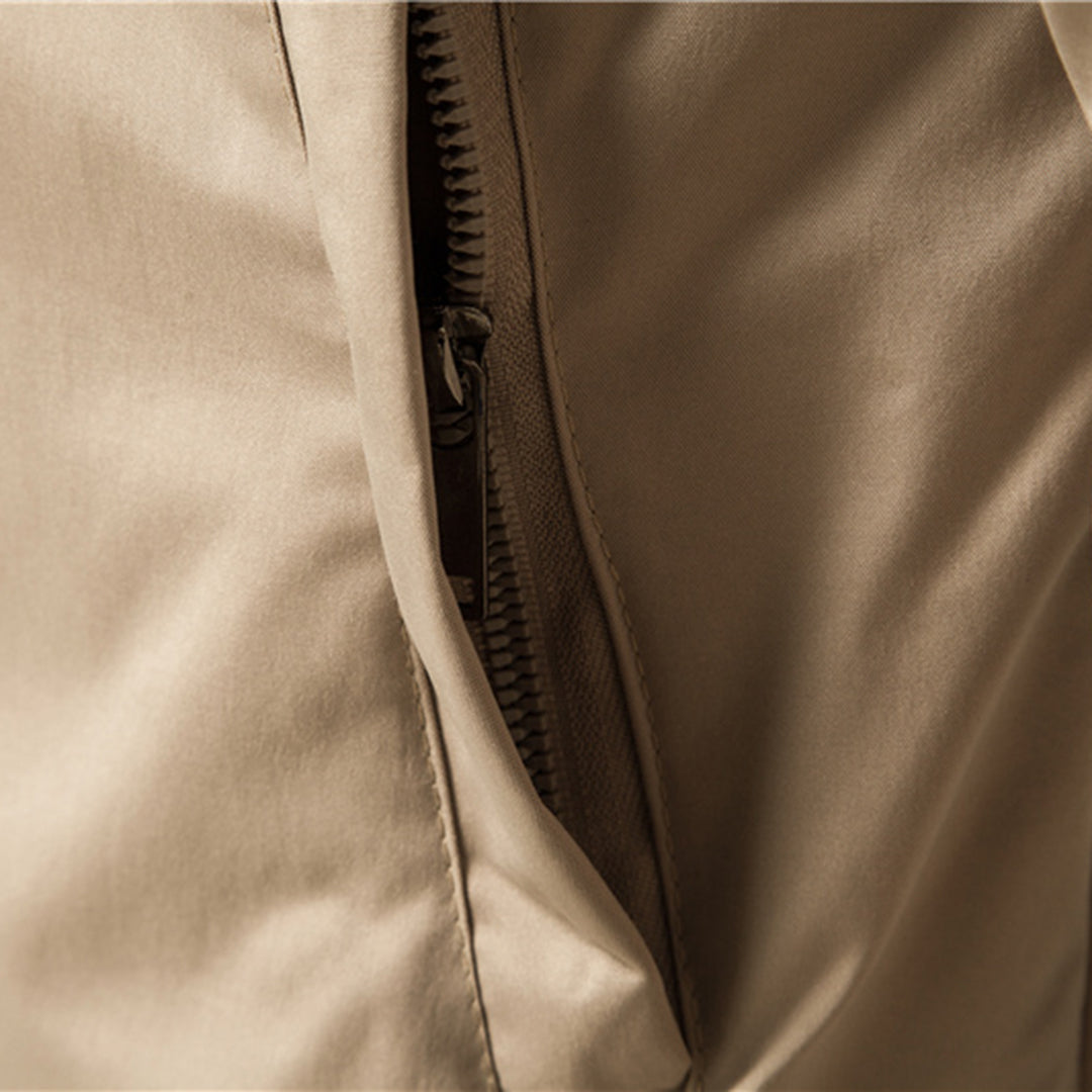 Men's bomber jacket featuring ribbed collar, cuffs, and hem. A classic style for everyday versatile fashion.
