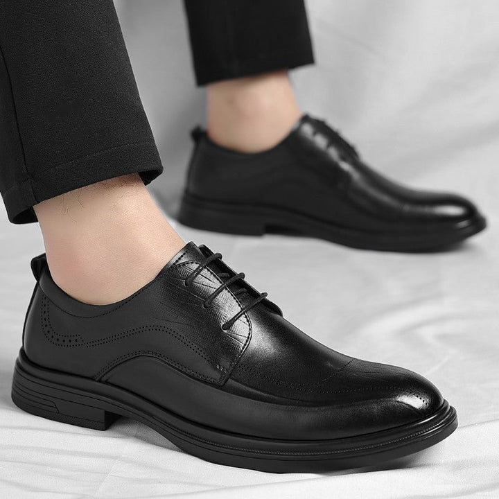 Premium men's classic brogue dress shoes. Fine leather formal footwear for elegant business & events.