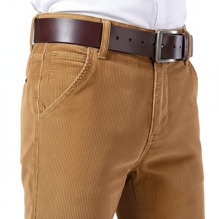 Stylish men's classic corduroy trousers, Ralf, suitable for work or casual fashion