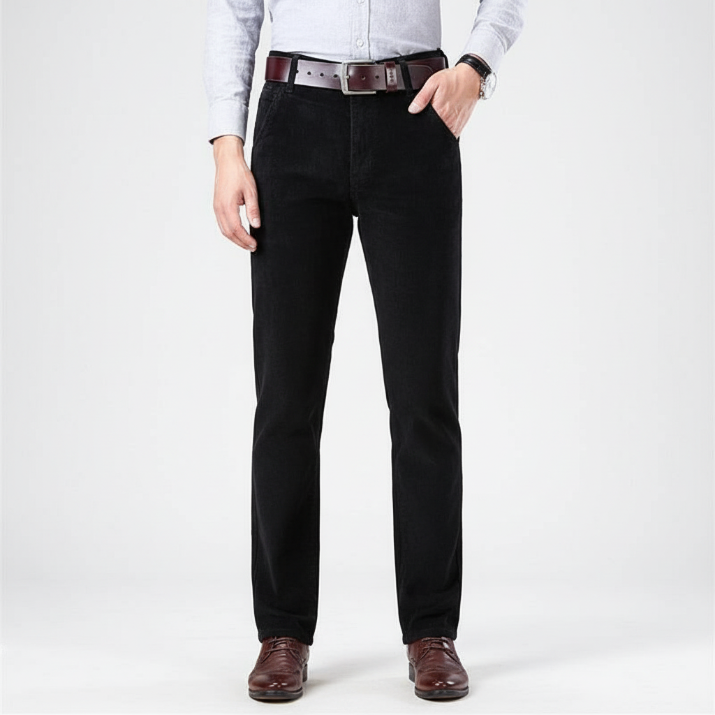 Men's casual brown corduroy pants, Ralf, a timeless addition to men's fashion