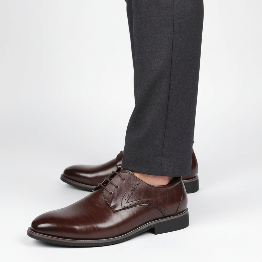 Adrian high-quality men's brown leather brogues, featuring classic style and durability