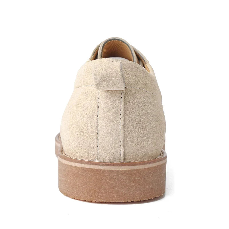 New pair of men's stylish brown Oxford shoes, offering versatile classic footwear, comfortable and durable for any season.