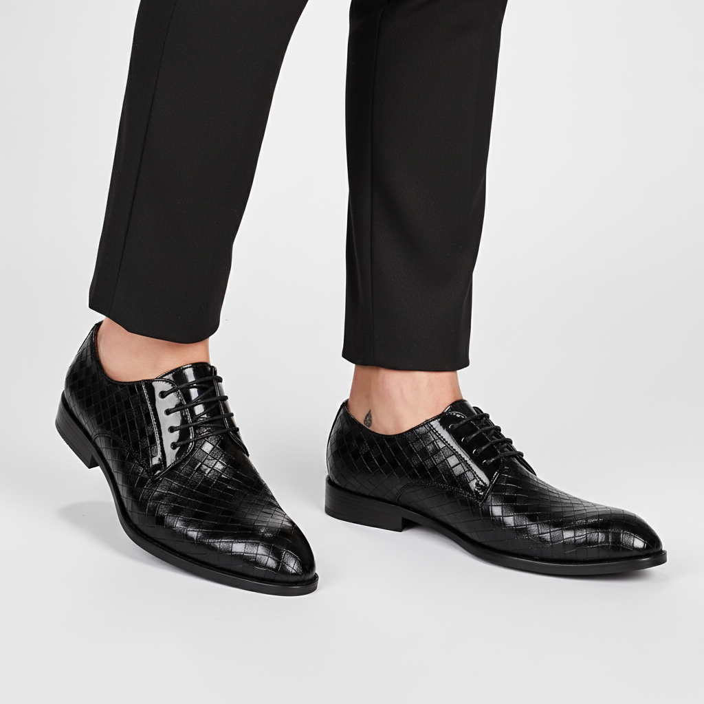 Men's classic brown leather oxfords, a versatile and stylish footwear option with secure lacing