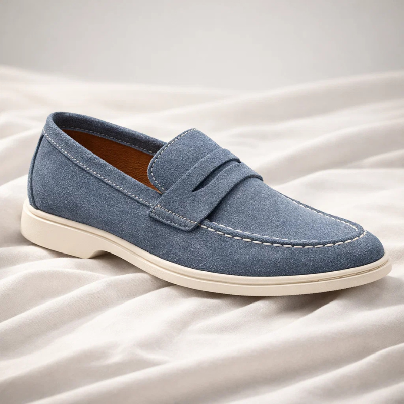 Men's classic brown penny loafers, perfect slip-on comfort shoes for everyday wear & versatile style.