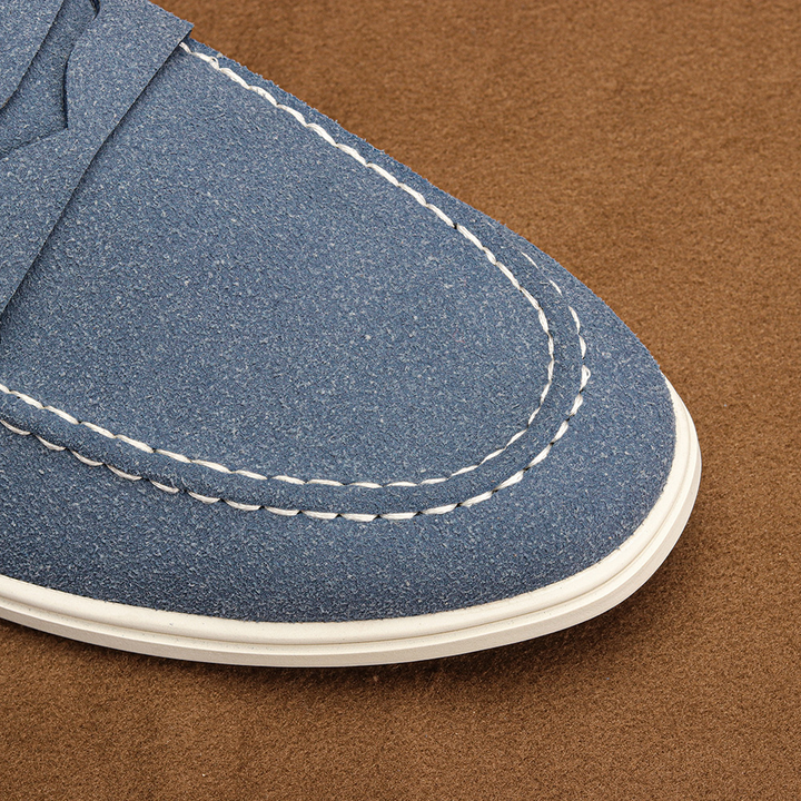Ergonomic men's comfort penny loafers in classic brown, providing all-day support for versatile everyday footwear.