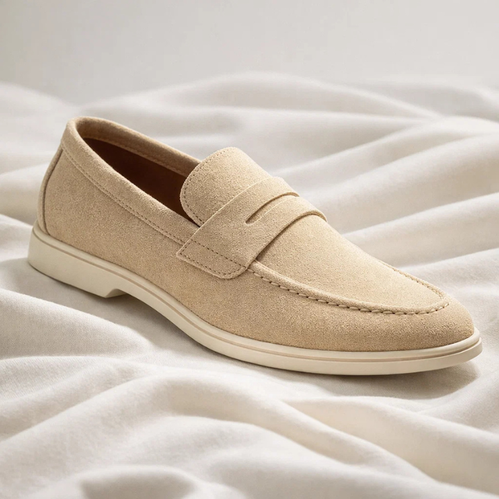 Timeless classic style men's penny loafers, a sophisticated brown slip-on for both casual & dress shoe versatility.