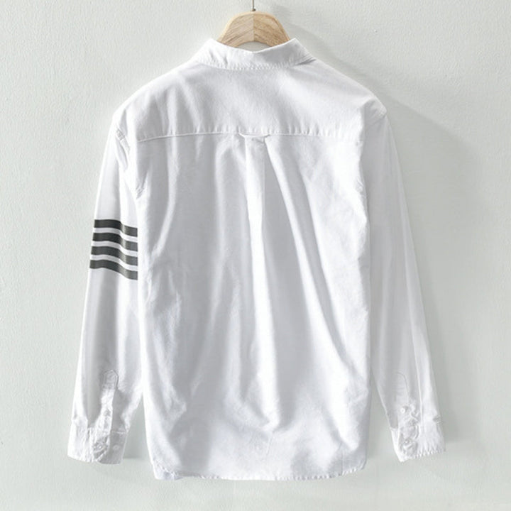 Classic style men's button-up long sleeve shirt, an essential piece for men's everyday fashion wardrobe.