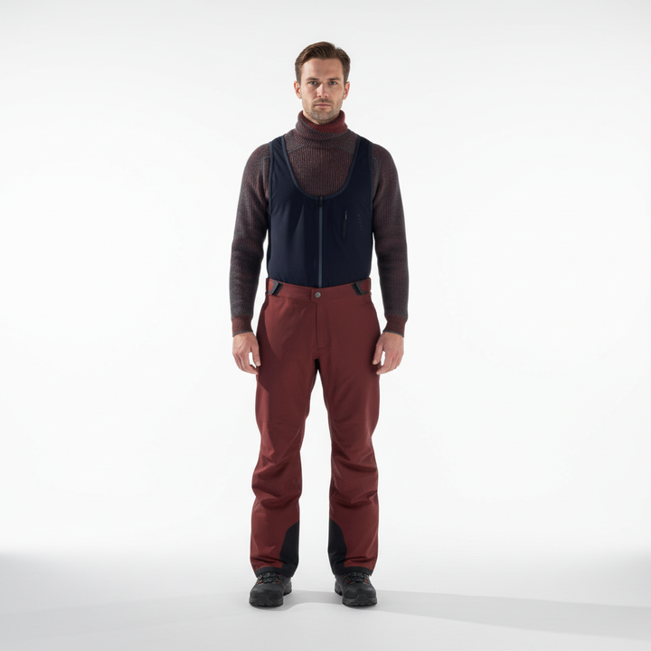 Lifestyle image of a man looking sophisticated in a classic ribbed menswear turtleneck sweater