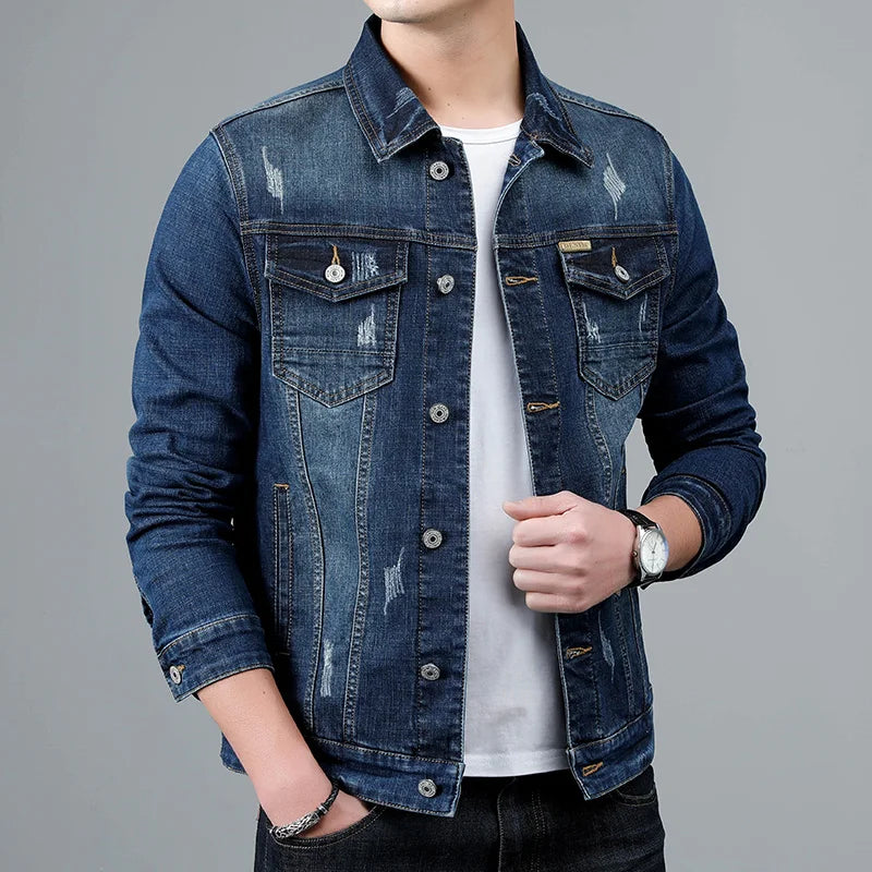 Mens classic casual jacket for versatile layering, a staple in everyday fashion.