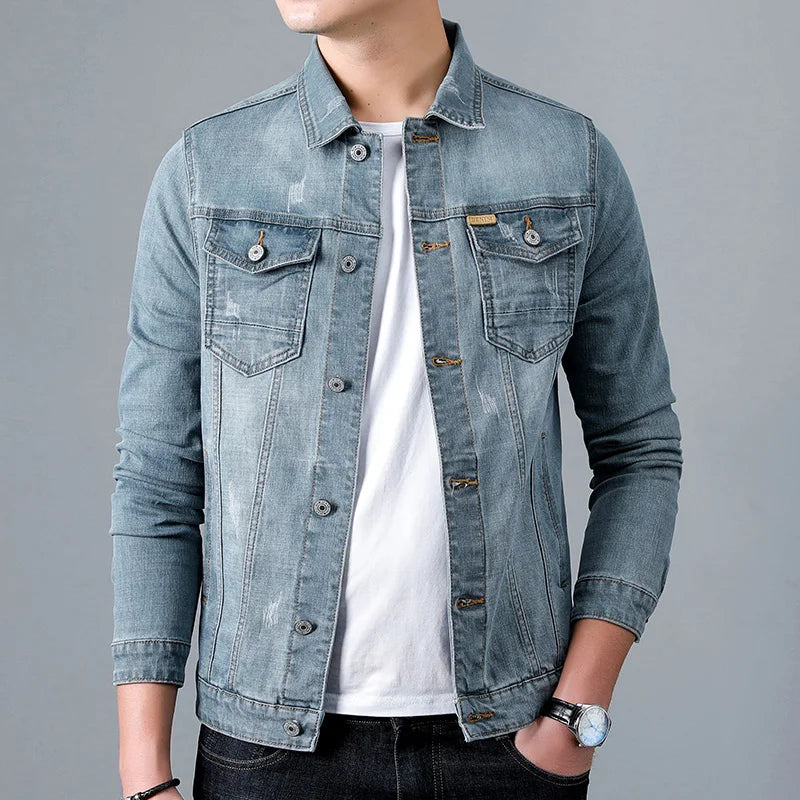 Stylish men's fall jacket, a classic casual outerwear piece for modern mens fashion.