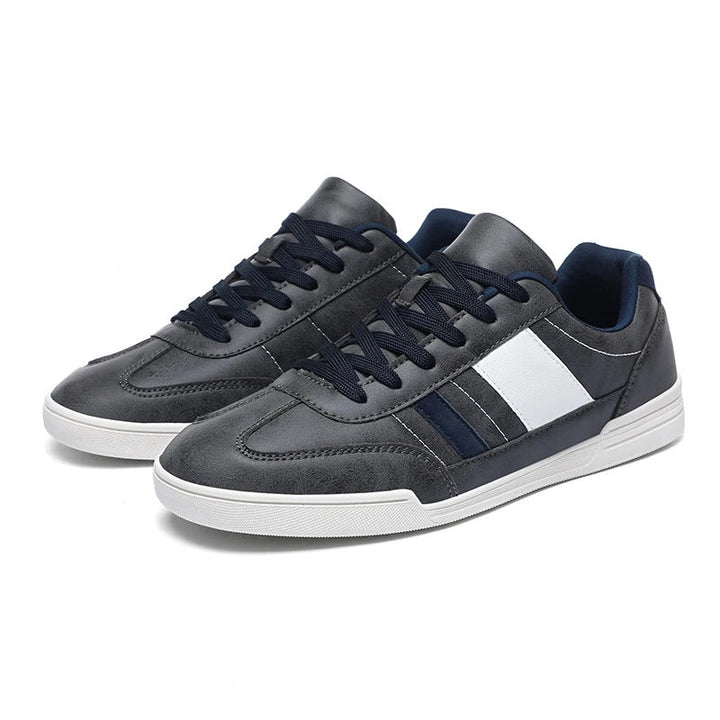 Versatile men's low profile sneakers, classic casual athletic shoes designed for walking comfort.