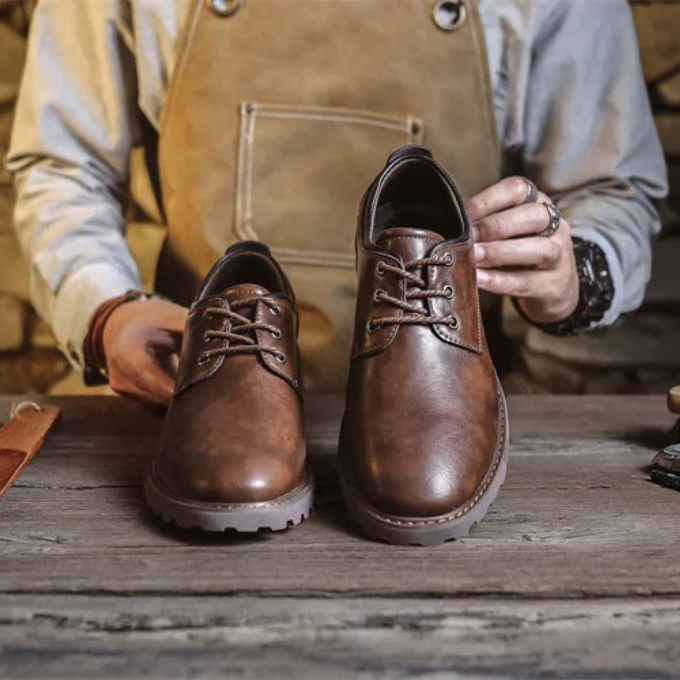Comfortable Men's Cedar Ridge Oxfords. Black men's footwear ensuring all-day comfort for versatile use.