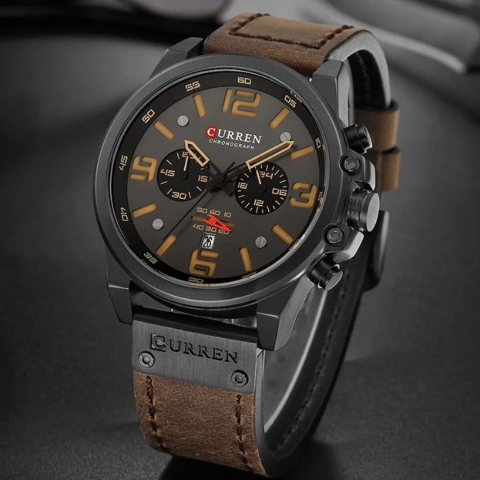 Elegant Men's Hudson Watch with a chronograph function, stainless steel case, and timeless appeal.