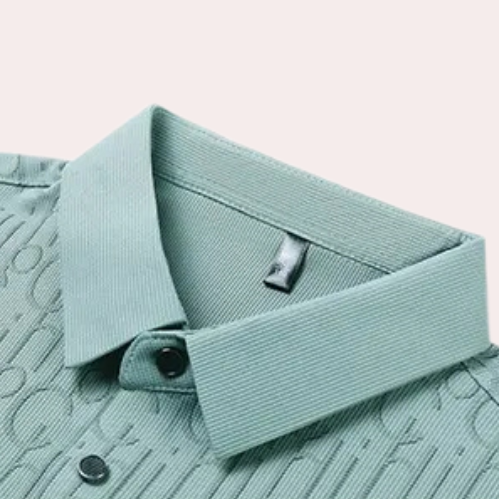 Short sleeve ice silk polo shirt for men, offering classic comfort and a stylish look for any occasion.