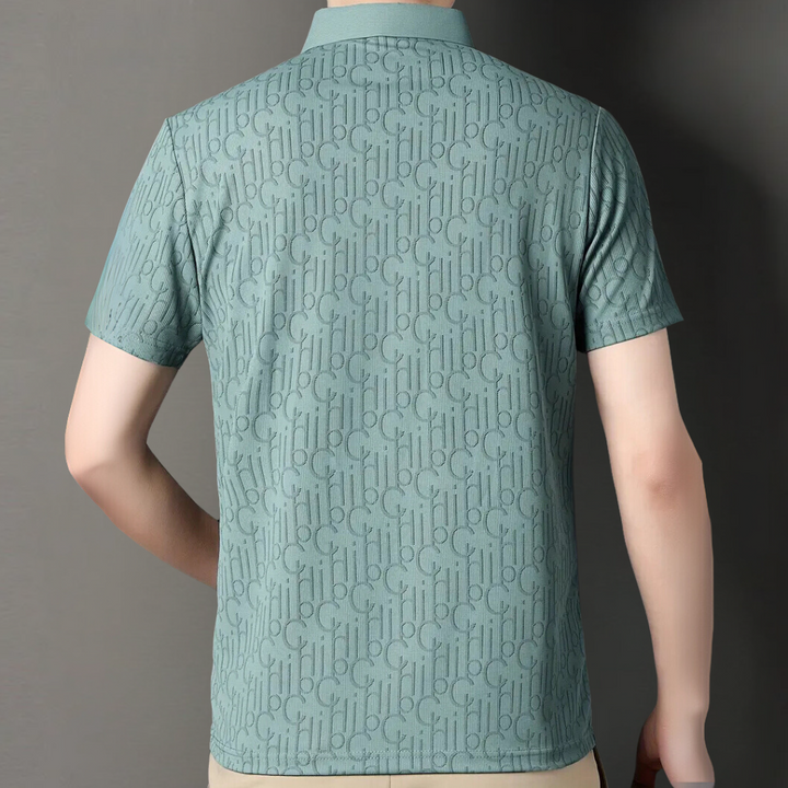 Timeless men's fashion polo shirt, providing classic comfort and a sleek, versatile look in ice silk fabric.
