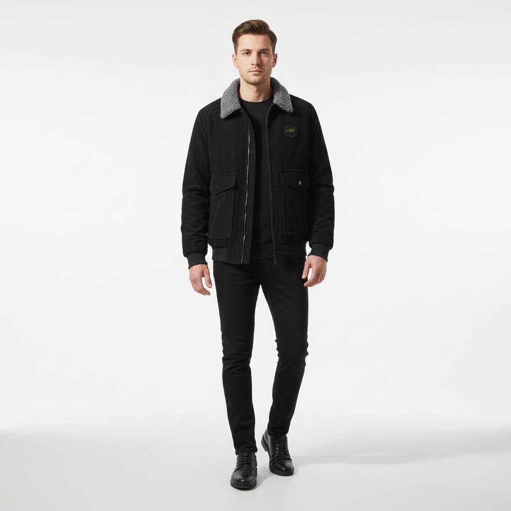 Classic men's jacket: Alexander corduroy, fleece-lined for ultimate warmth in autumn and winter
