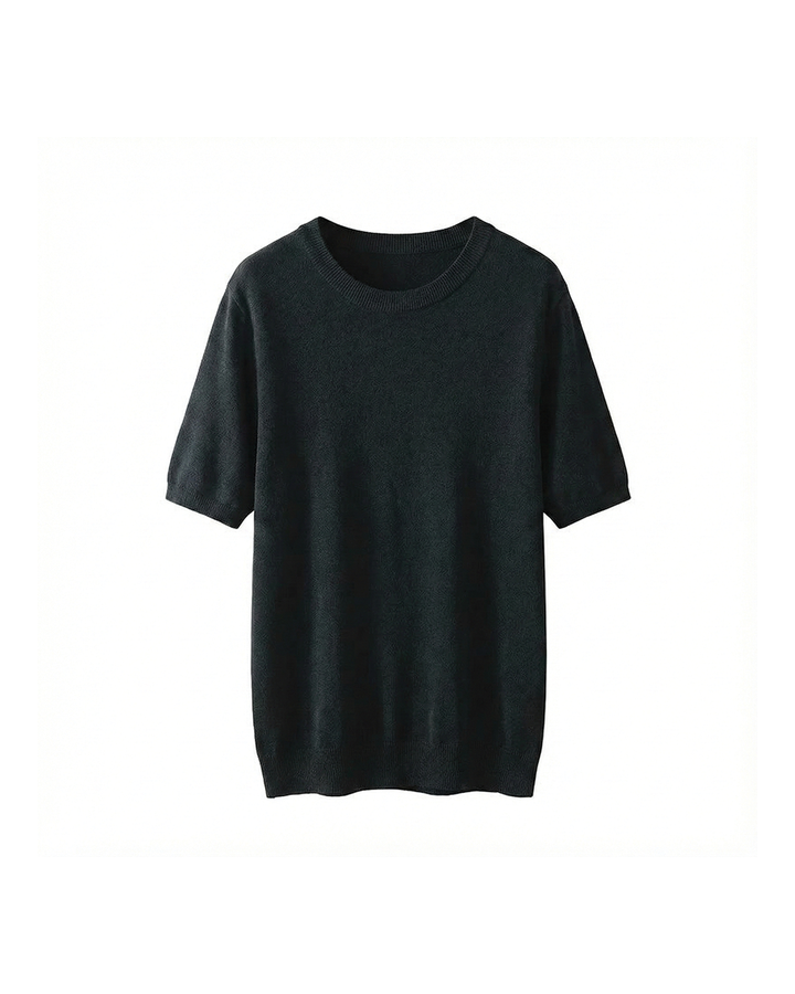 Men's classic crewneck short sleeve shirt, perfect for everyday casual wear. A versatile solid color wardrobe staple.