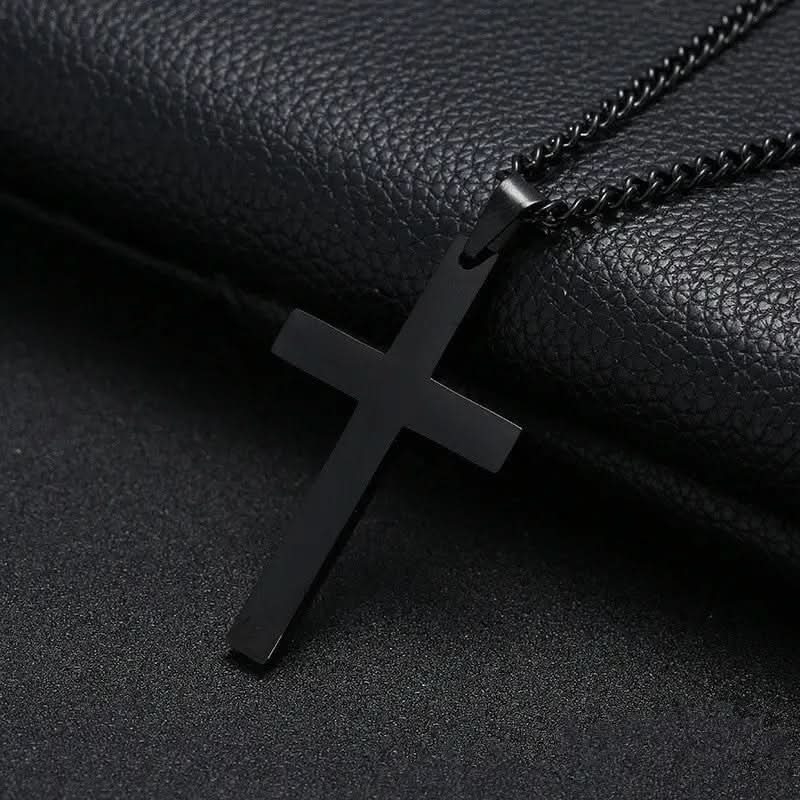 Versatile men's cross pendant necklace. A timeless fashion accessory suitable for both casual and formal mensfashion. Elegant.