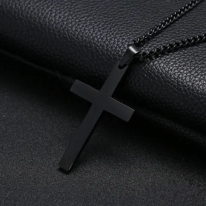 Versatile men's cross pendant necklace. A timeless fashion accessory suitable for both casual and formal mensfashion. Elegant.