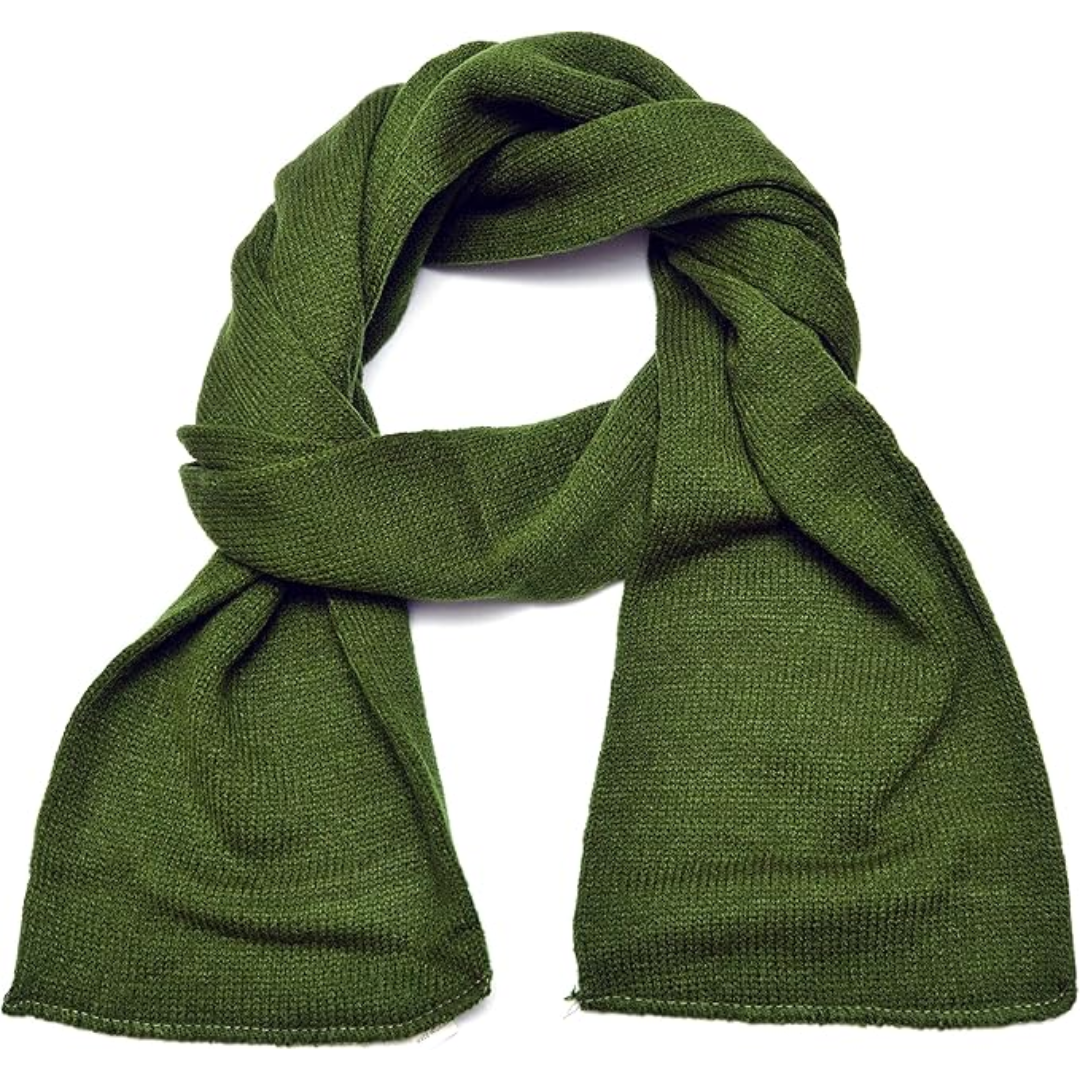 Acrylic men's winter scarf, knit double layer for ultimate warmth and a sleek, classic look