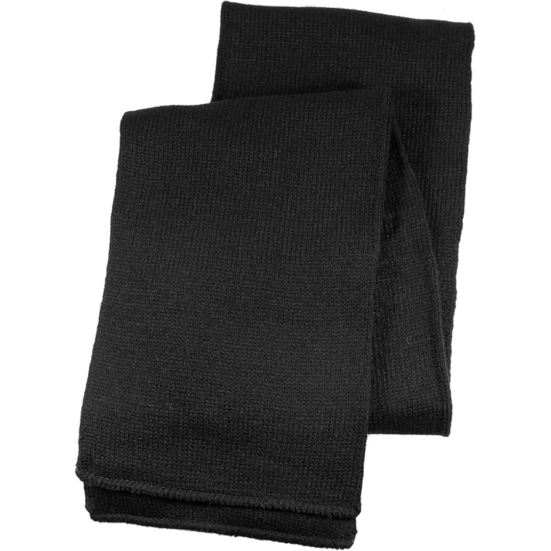 Classic men's acrylic knit scarf, double layer design, the ideal warm accessory for winter