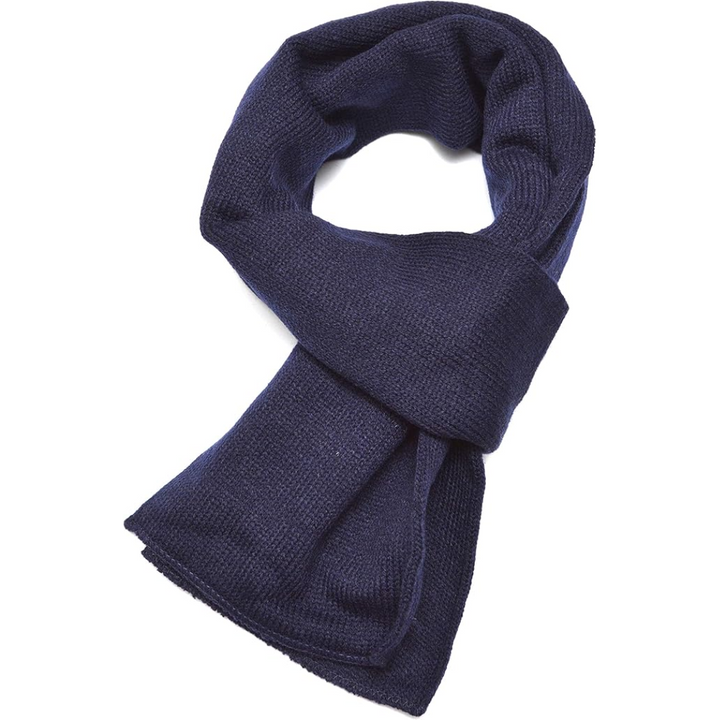 Soft acrylic men's knit scarf, double layer design ensuring extra warmth and classic style