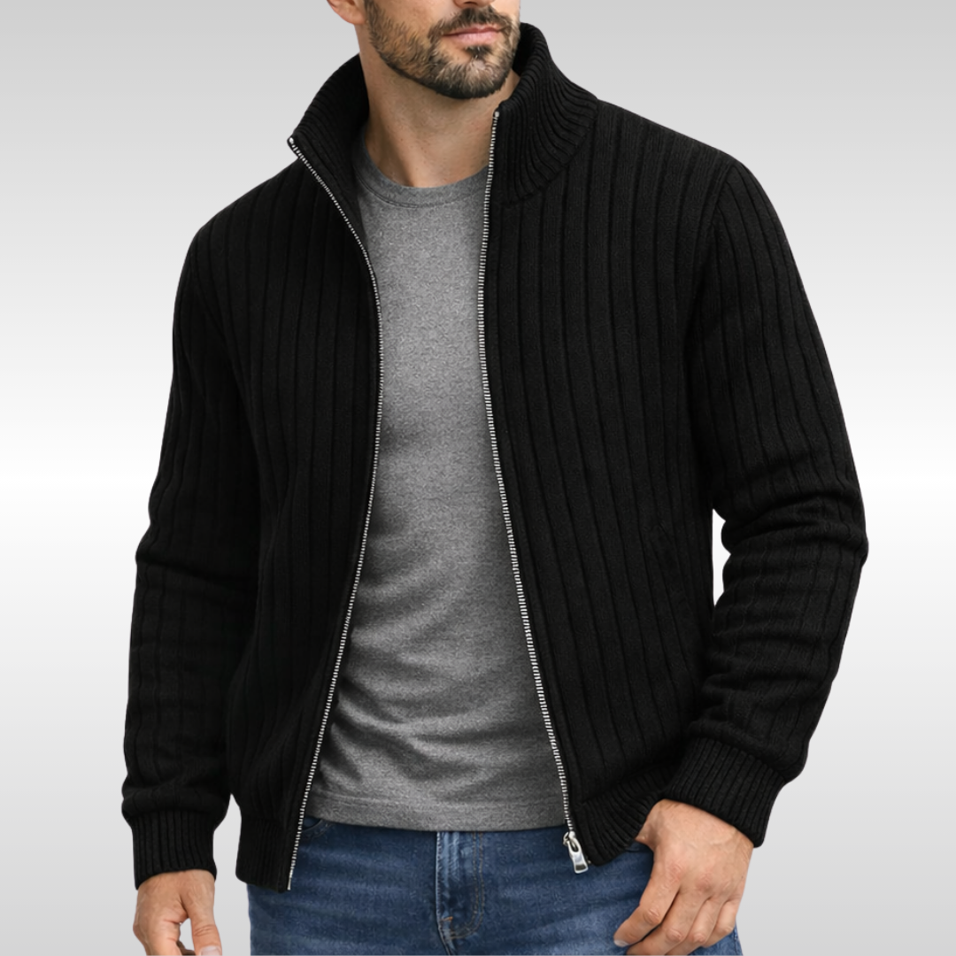 Comfortable men's casual zip-up vest. Elegant, classic, and versatile for everyday wear and stylish layering.