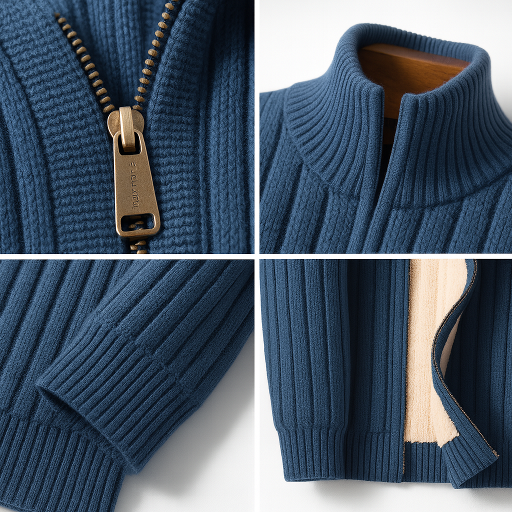 Classic menswear zip-up vest for men. Elegant, comfortable, and versatile for stylish everyday layering.