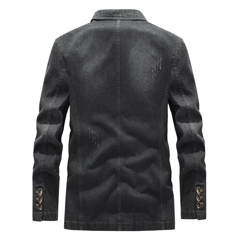 Comfortable men's classic everyday jacket, featuring a timeless design. Rugged style for versatile casual outerwear.